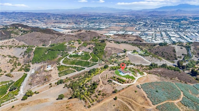 aerial view featuring a mountain view