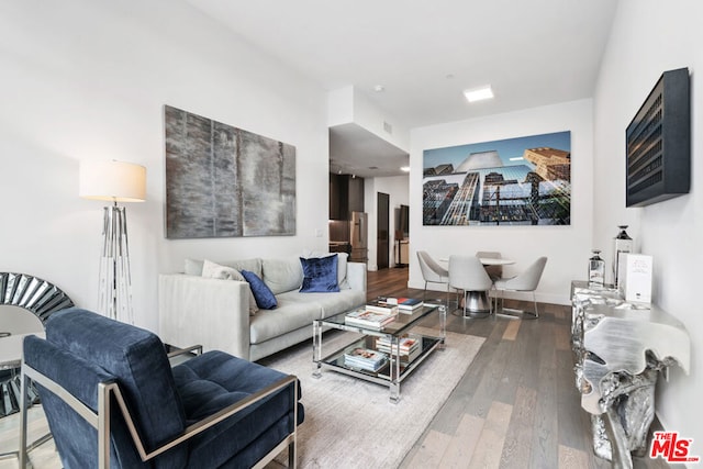 living room featuring hardwood / wood-style floors