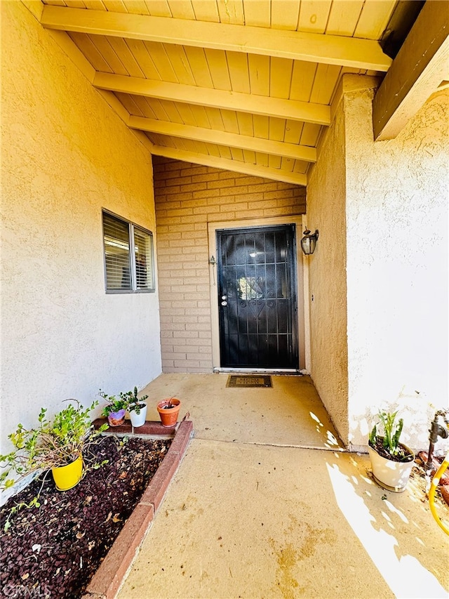 view of doorway to property