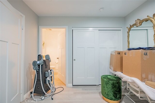 interior space featuring light hardwood / wood-style floors