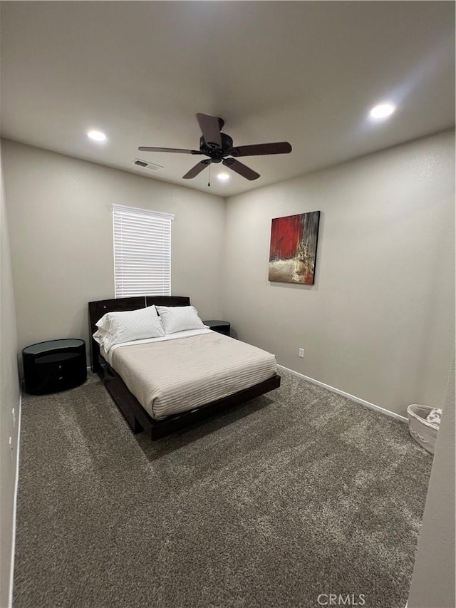 41097 Maiden Ct, Indio, CA 92203 - carpeted bedroom featuring recessed lighting, a ceiling fan, and baseboards