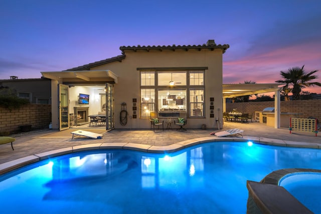 view of pool with a patio area