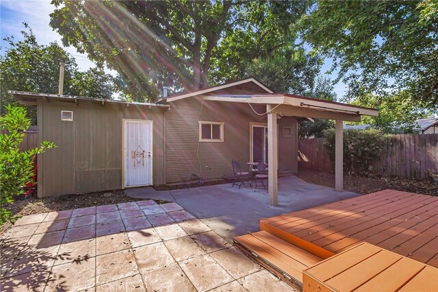 exterior space with a patio