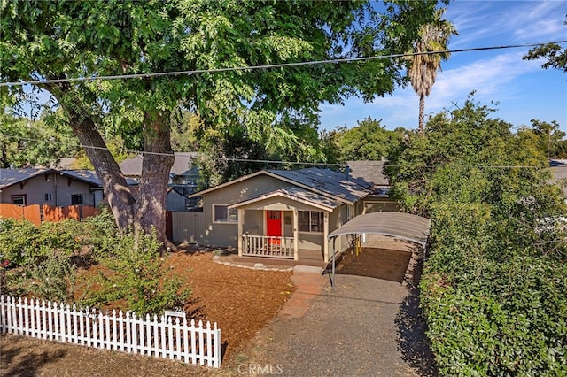 bungalow-style home with covered porch