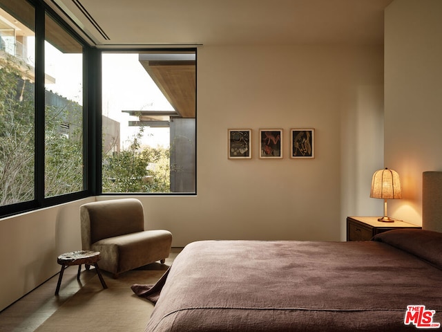 bedroom featuring hardwood / wood-style flooring