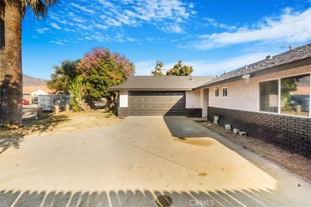 view of home's exterior with a garage