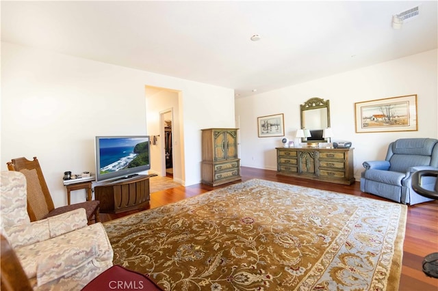 living room featuring hardwood / wood-style floors