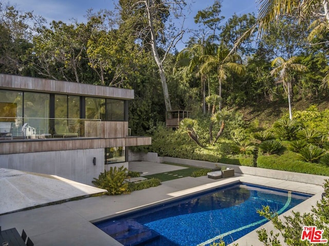 view of pool featuring a patio area