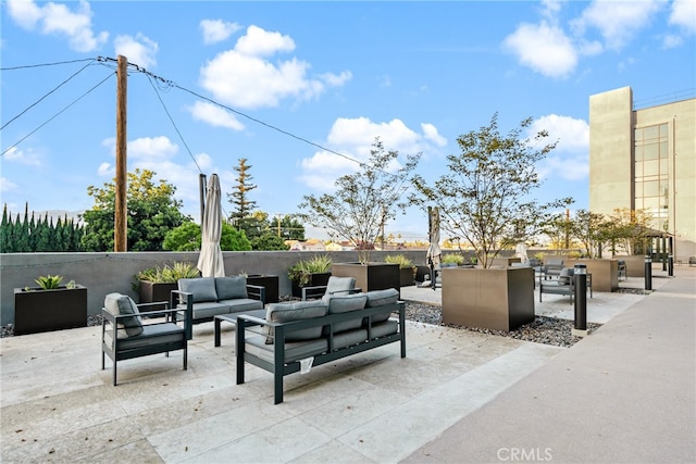 view of patio / terrace featuring outdoor lounge area