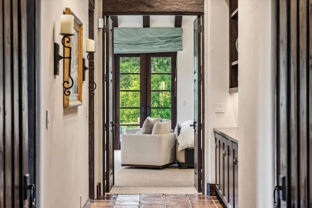 doorway featuring french doors