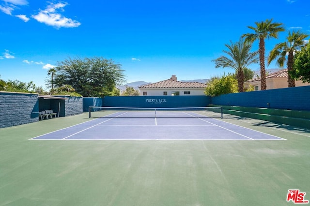 view of tennis court