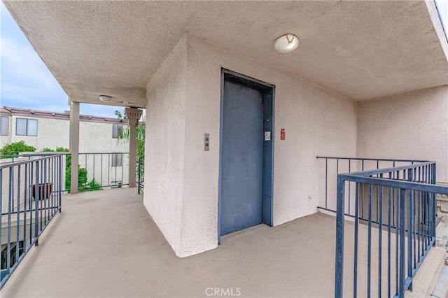 balcony with elevator