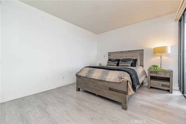 bedroom featuring light hardwood / wood-style floors