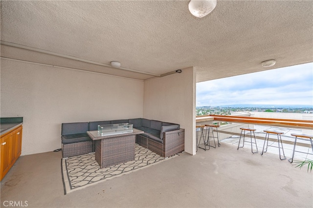 view of patio / terrace with an outdoor living space