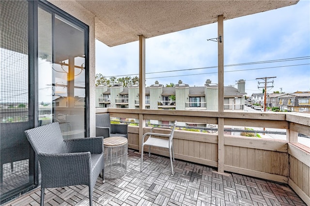 view of patio with a balcony