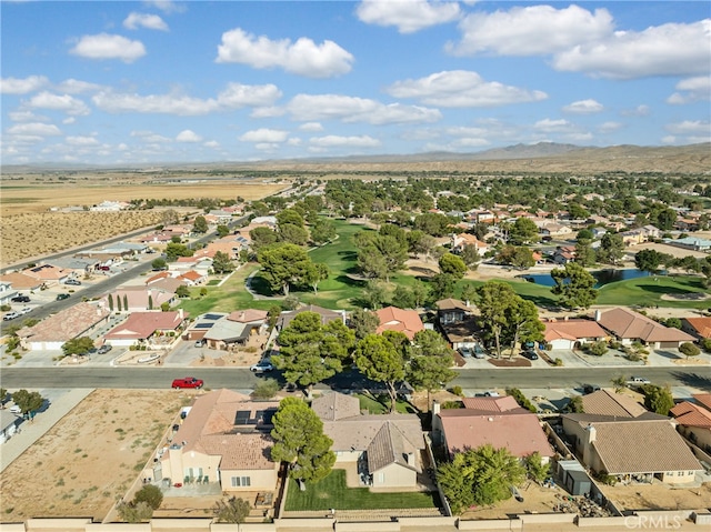 drone / aerial view with a mountain view