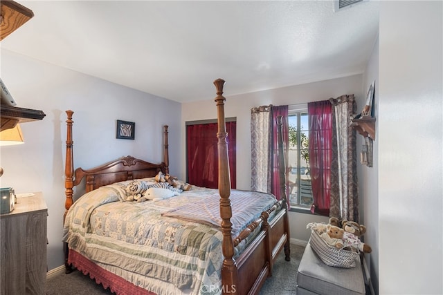 view of carpeted bedroom