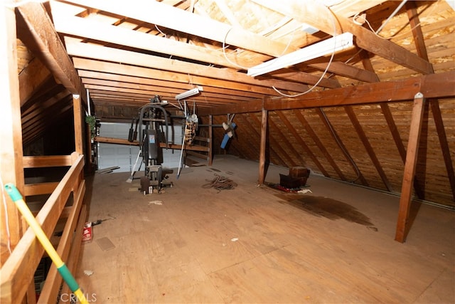 view of attic