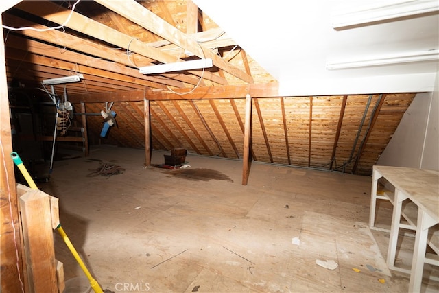 view of attic