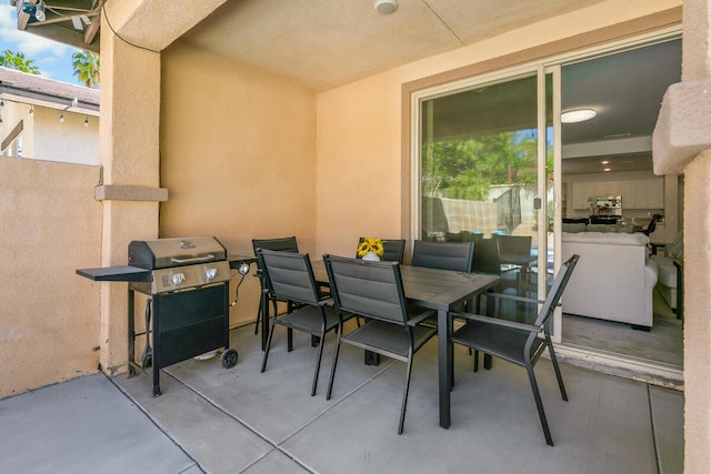 view of patio / terrace with area for grilling