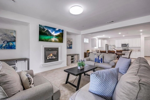 view of carpeted living room