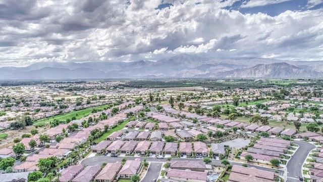 aerial view featuring a mountain view