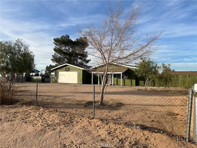 view of front of home with an outbuilding