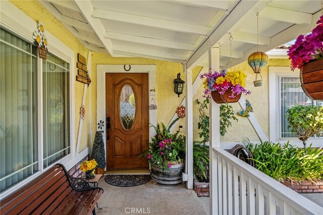 view of doorway to property