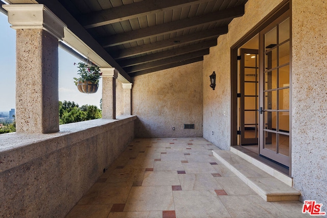 balcony with a patio