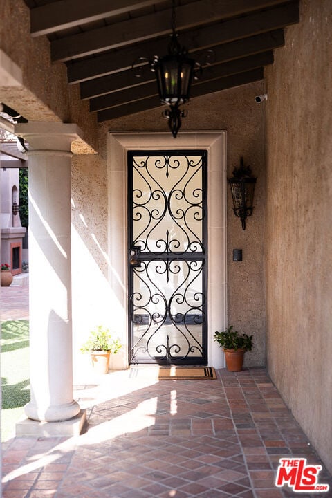 view of doorway to property