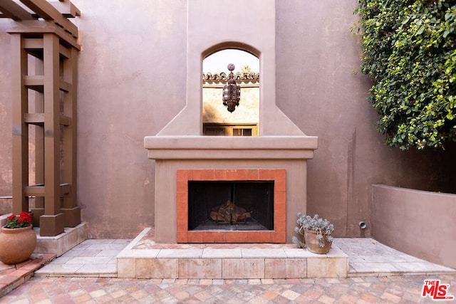 room details with a fireplace