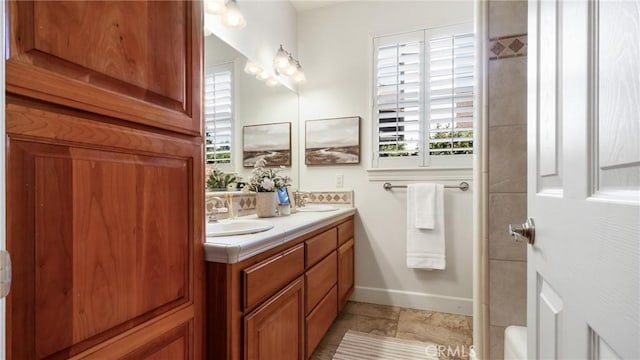 bathroom with vanity