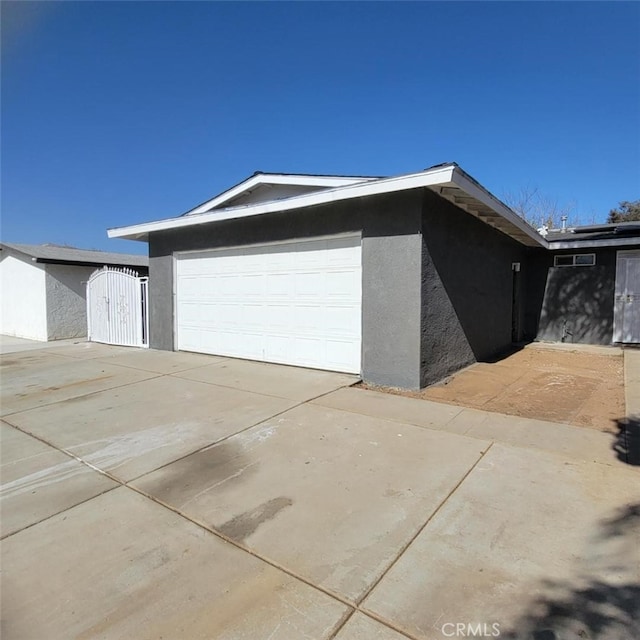 view of home's exterior featuring a garage