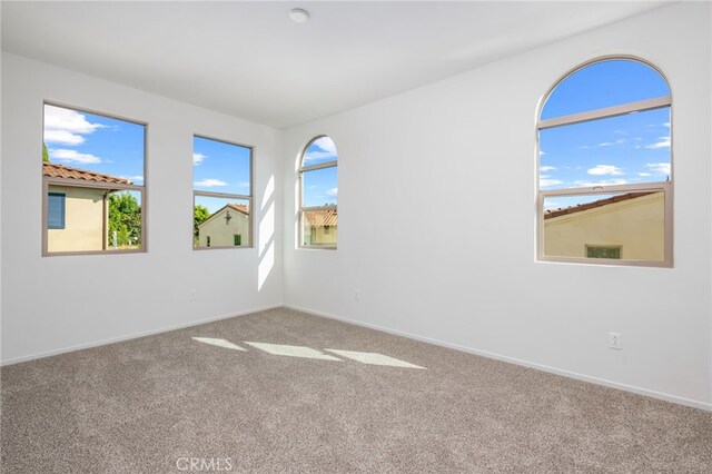 view of carpeted spare room