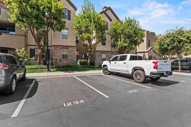 view of parking / parking lot