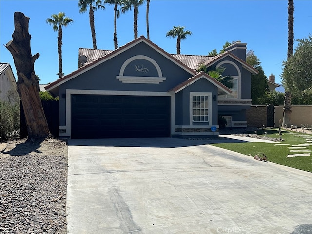 view of front of house featuring a garage