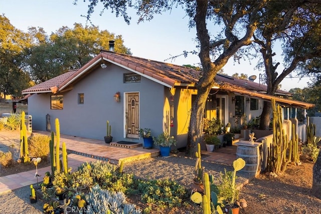 view of single story home