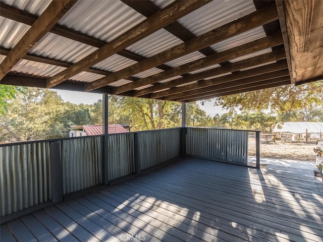 view of wooden terrace