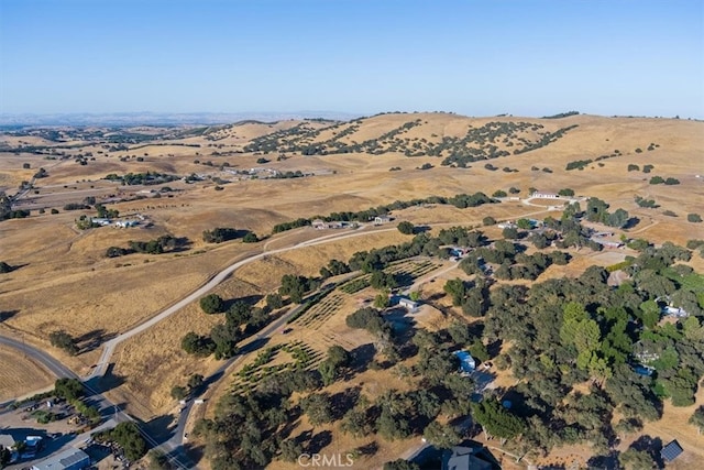 aerial view with a rural view