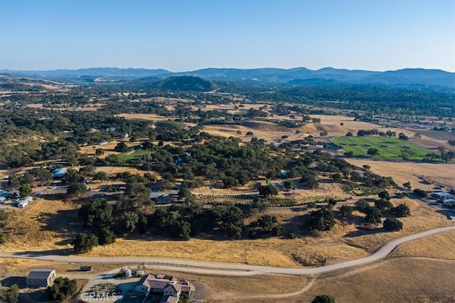 drone / aerial view with a mountain view