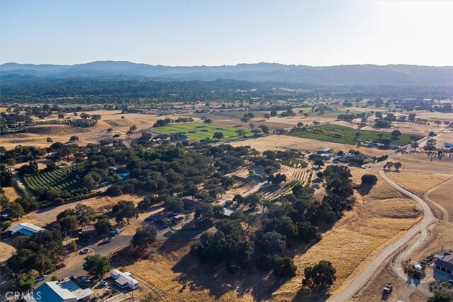 aerial view with a rural view and a mountain view