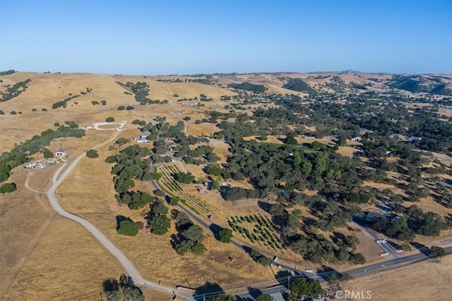 aerial view with a rural view