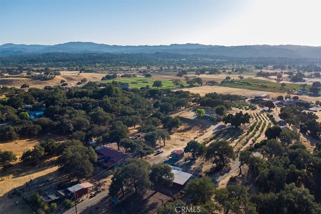 aerial view featuring a mountain view