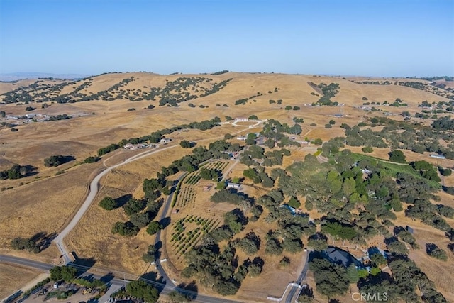 aerial view with a rural view