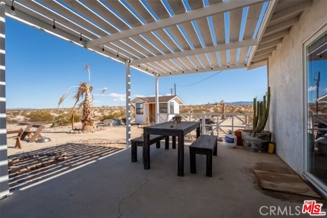 view of patio with a pergola