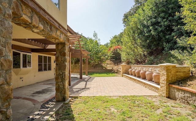 view of yard with a patio area