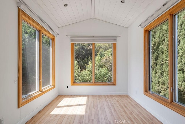 unfurnished sunroom featuring plenty of natural light