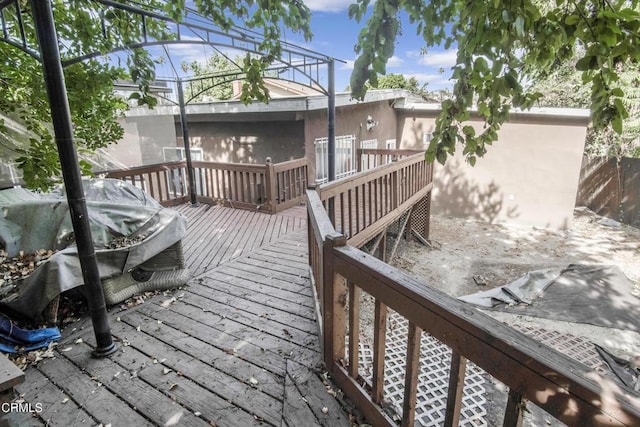 view of wooden terrace