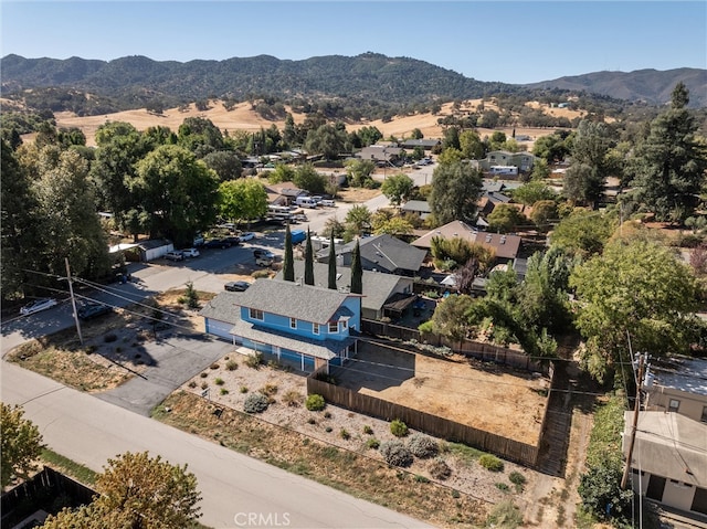 aerial view featuring a mountain view