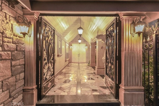 2611 Steeplechase Ln, Diamond Bar, CA 91765 - hallway featuring lofted ceiling
